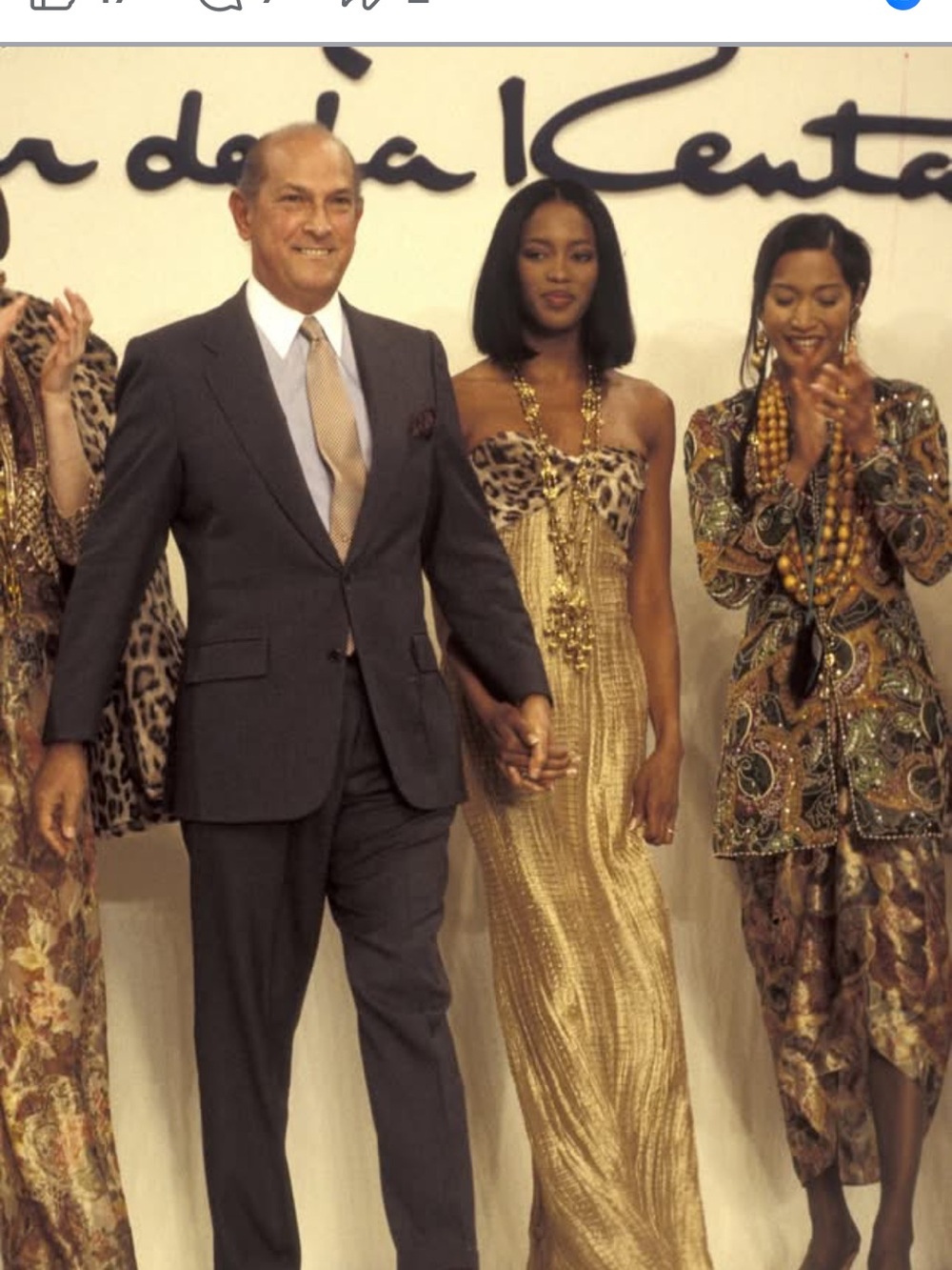 Oscar de la Renta Archival Runway 3-Piece Celadon Sequin Silk Gown Yellow shawl - Picture 11 of 11